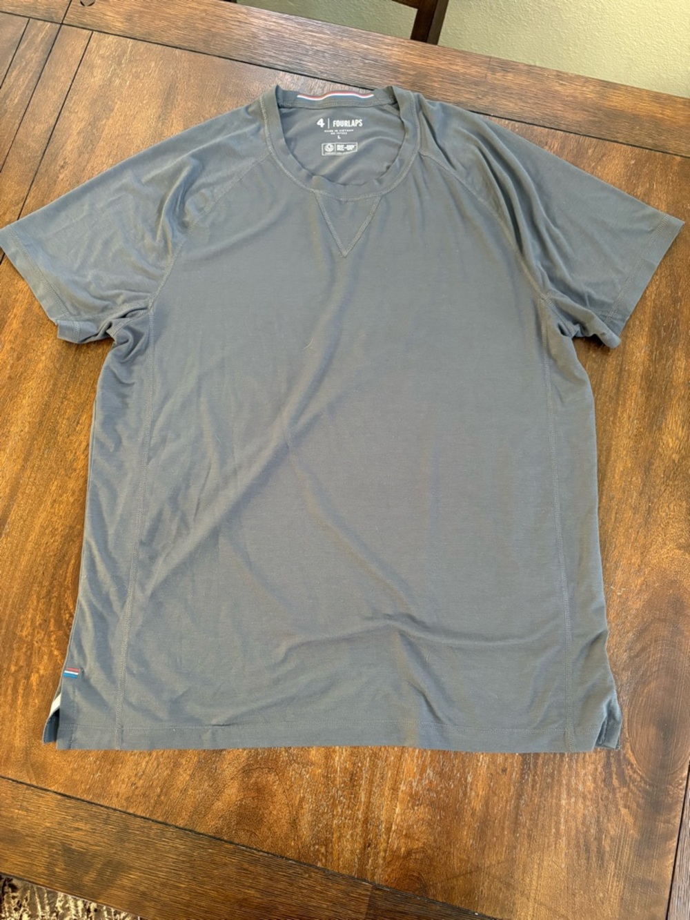 Fourlaps Men’s Short Sleeve Crew Tee in Slate